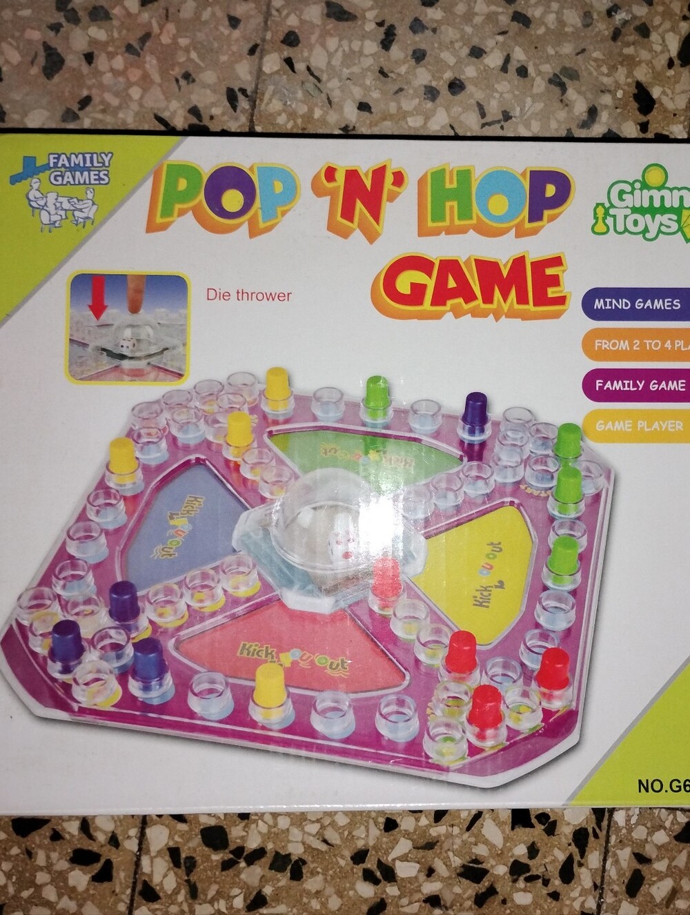 Pop 'N' Hop Game - Multicolor Family Board Game